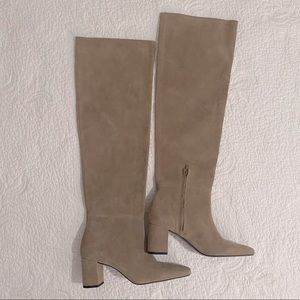 Zara Suede Slouchy Boots